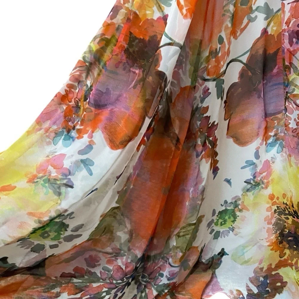 Tony Bowls Le Gala Floral Beaded Strapless Prom Gown Dress Size 2